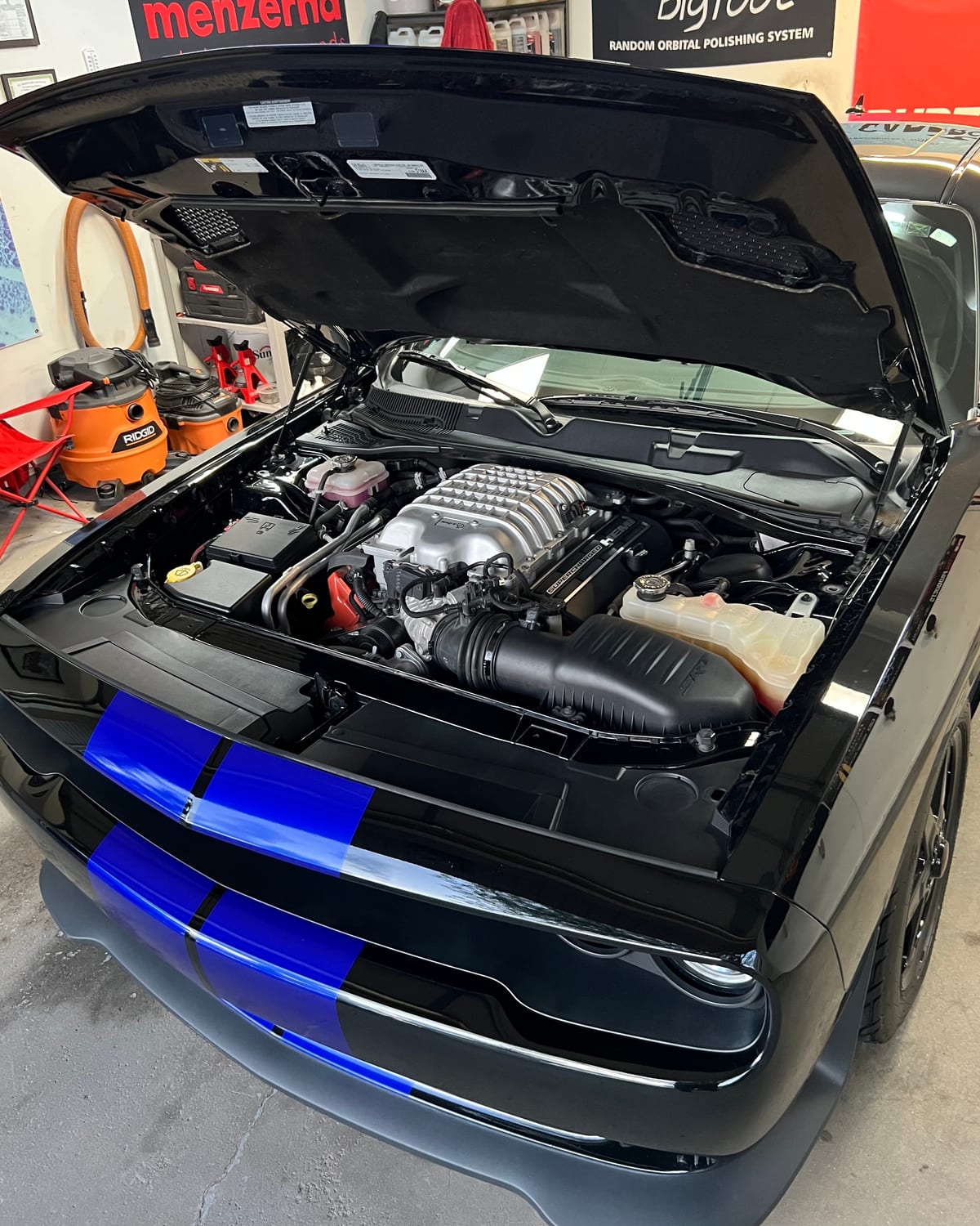 Full exterior detail — paint and engine bay
